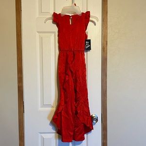 Art of Class Girls Small Red Romper